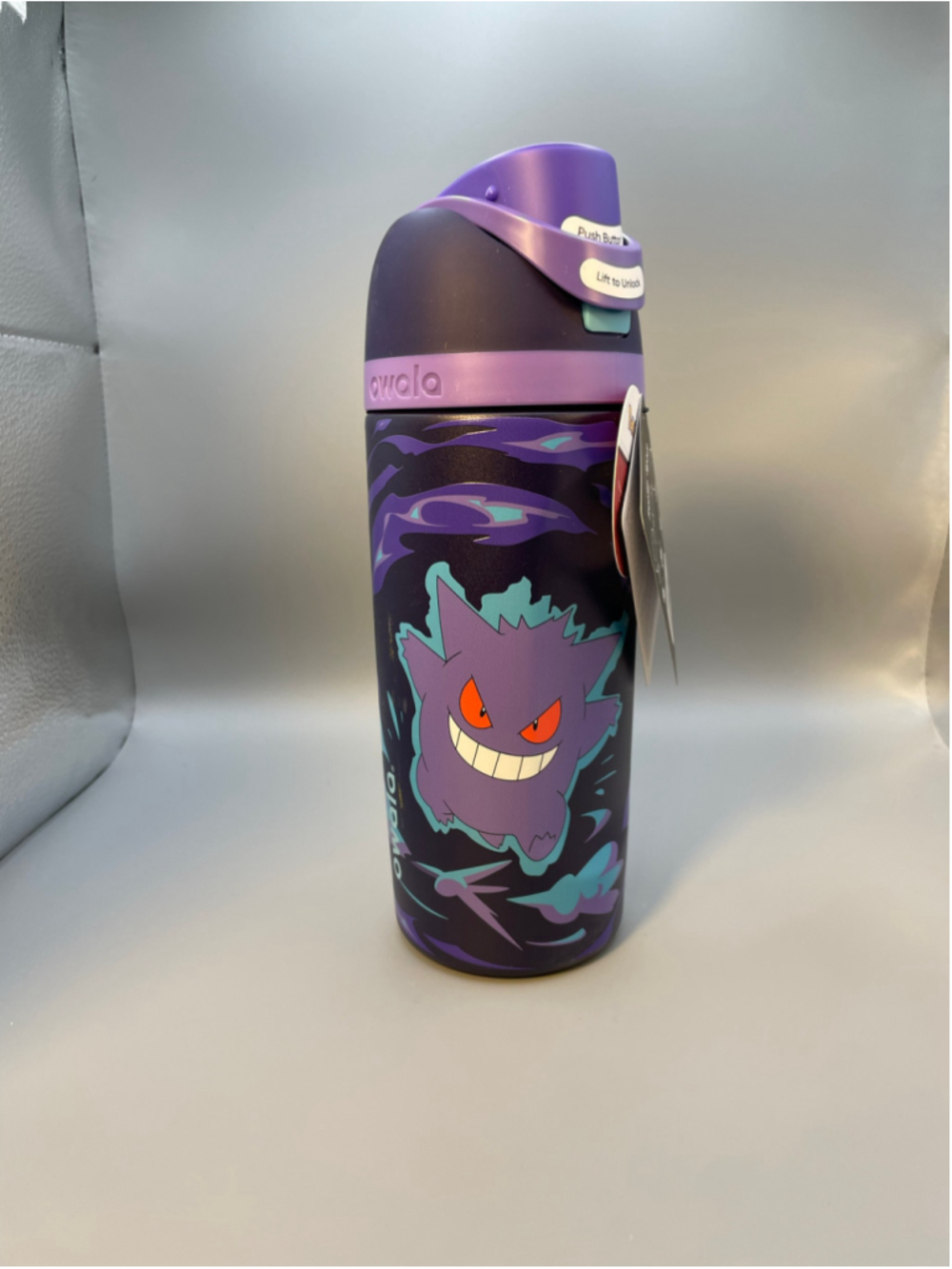 Owala x Pokemon Gengar In The Shadows 16oz FreeSip Water Bottle NEW